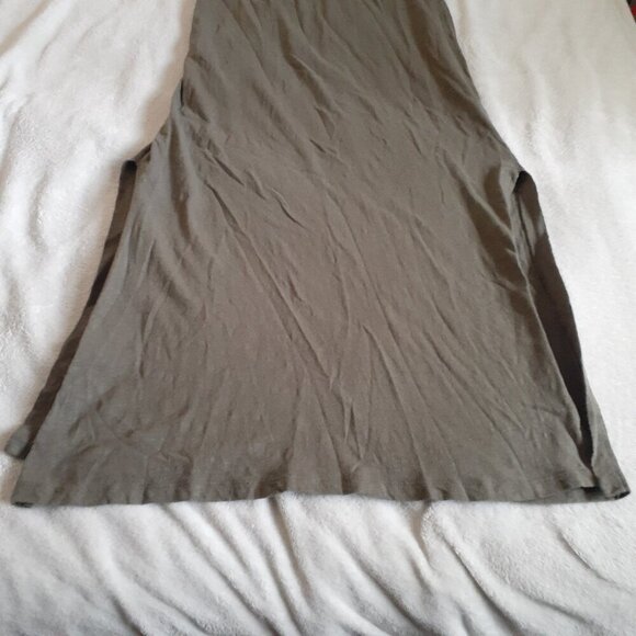 C&C California Women's Size Small Olive Green V Neck T-Shirt Maxi Dress - Picture 6 of 11